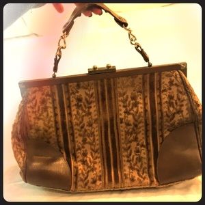 Vintage “carpet-bagger” satchel purse